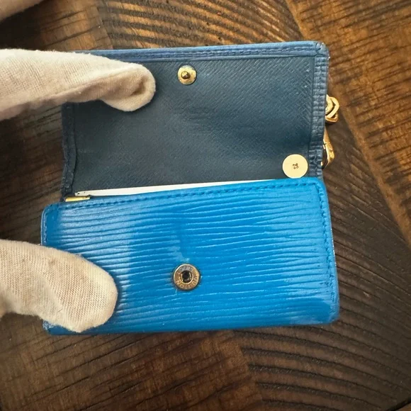 Louis Vuitton epi-leather hand, painted card key holder converted wristlet - Picture 13 of 17